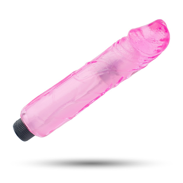 Вібратор рожевий гель Cristal cock - Зображення 3