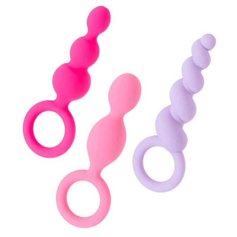 Набір анальних пробок Satisfyer Plugs colored різнокольоровий, 3 шт