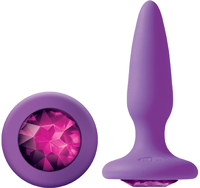 Анальна пробка Glams mini purple gem