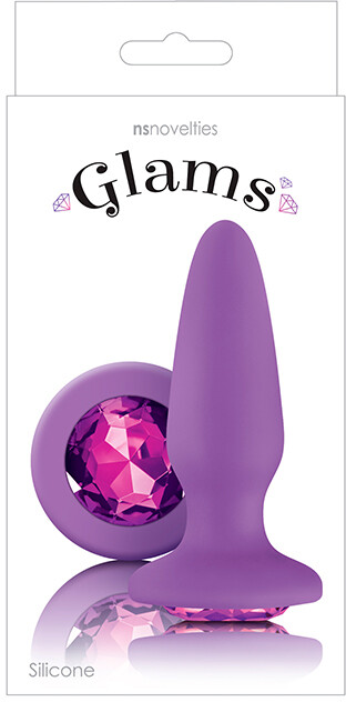 Анальна пробка glams purple gem - Зображення 1