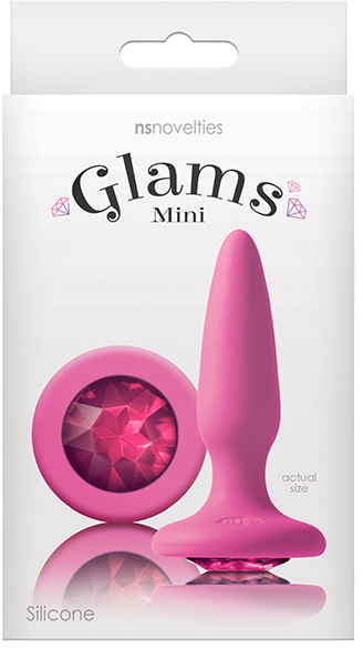 Анальна пробка рожева glams mini pink gem - Зображення 1