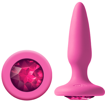 Анальна пробка рожева glams mini pink gem