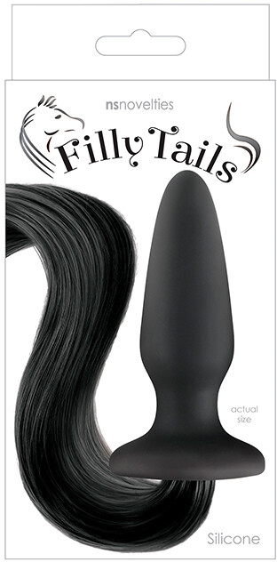 Анальна пробка з хвостом Filly Tails, NS Novelties black - Зображення 2