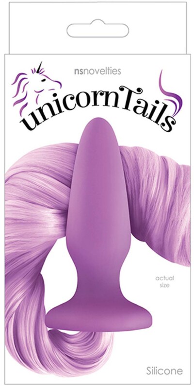 Анальна пробка з хвостом Поні, Unicorn Tails, NS Novelties purple - Зображення 2