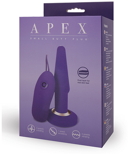 Анальна пробка з вібрацією APEX BUTT PLUG SMALL purple - Зображення 1