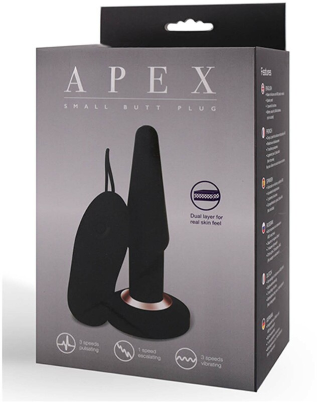 Анальна пробка з вібрацією Apex Small Butt Plug Black - Зображення 1