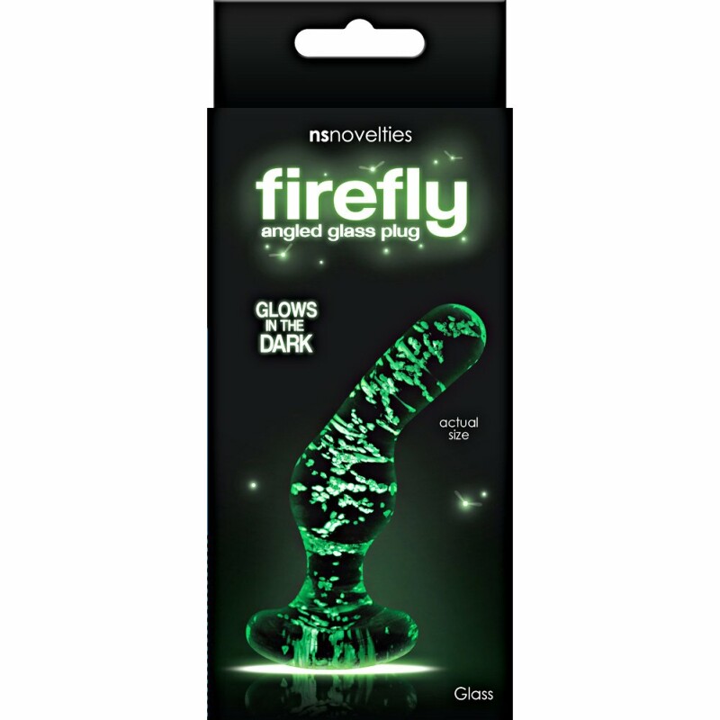 Анальна пробка скляна світиться в темряві FIREFLY GLASS - Зображення 1
