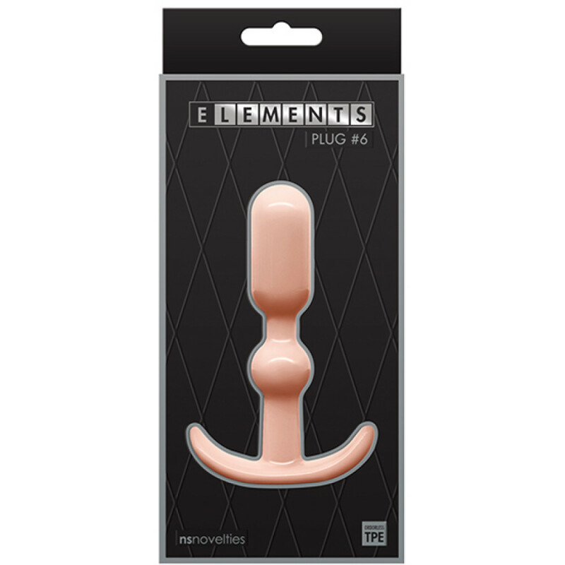 Анальний плаг ns Novelties ELEMENTS PLUG6 бежевий