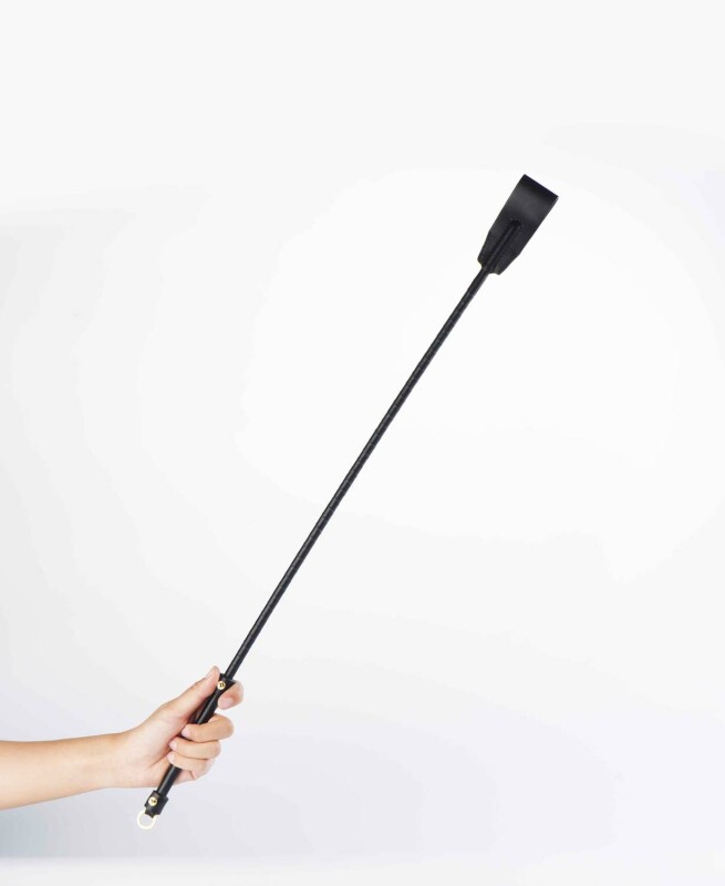Стек італійська шкіра UPKO Riding Crop з позолотою, чорний - Зображення 5