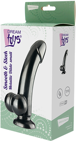 Фаллоимитатор DREAM TOYS SMOOTH &amp; SLEEK METALLIC DILDO - Зображення 1