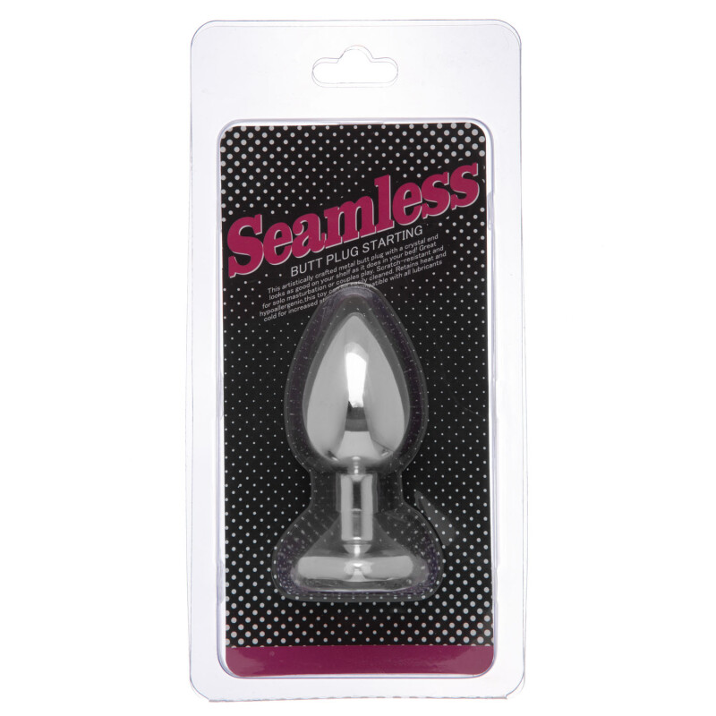 Анальна пробка з каменем у формі серця Silver s Dark Violet