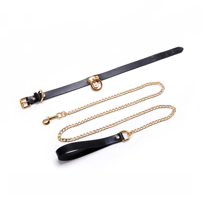 Нашийник з повідцем Cosplay Choker & Leash UPKO італійська шкіра - Изображение 2
