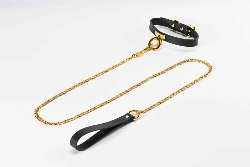 Нашийник з повідцем Cosplay Choker & Leash UPKO італійська шкіра - Изображение 7