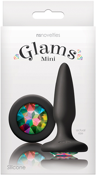 Маленька анальна пробочка glams mini rainbow gem - Изображение 1