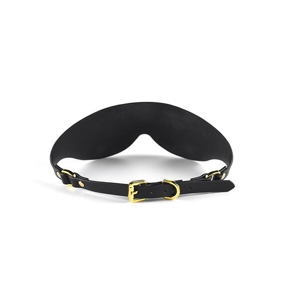 Маска на очі Blindfold UPKO з італійської шкіри, чорна - Зображення 3
