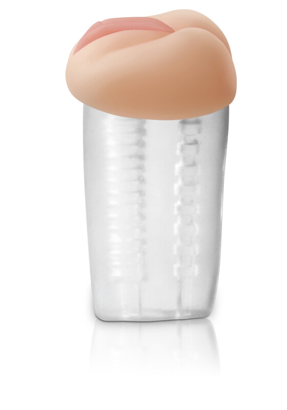 Мастурбатор реалістичний Pipedream Extreme Deluxe SeeThru вагіна, бежевий, 14 х 6.4 см - Зображення 2