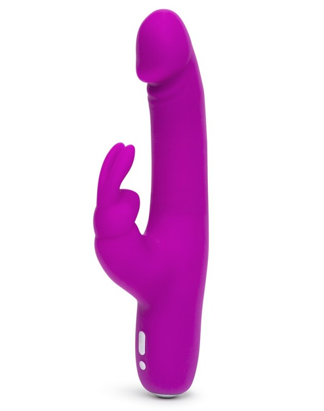 Вібратор кролик Happy Rabbit Slimline рожевий, 22.5 х 3.5 см