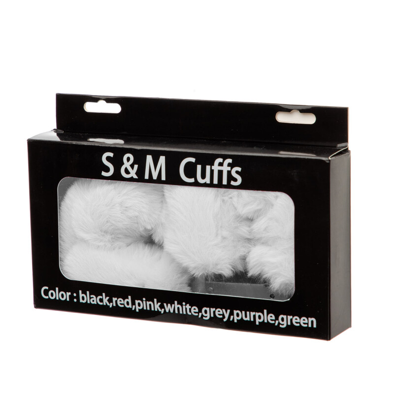 Металеві наручники S&amp;M CuffS з м'яким хутром, сірі NO TABOO - Изображение 1
