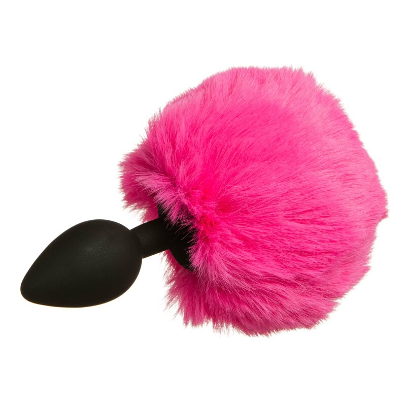 Анальна силіконова пробка з хвостиком зайчика pink S - Зображення 2