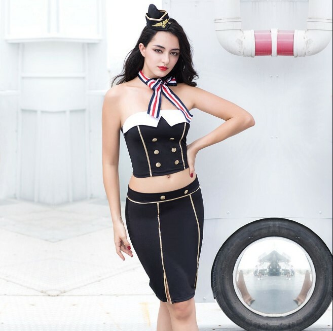Костюм спокусливої стюардеси, 5 предметів (One size) - Зображення 1