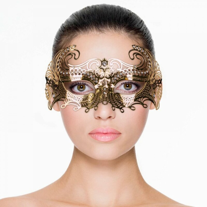 Маска металева золото Easytoys Venetiaans Masker