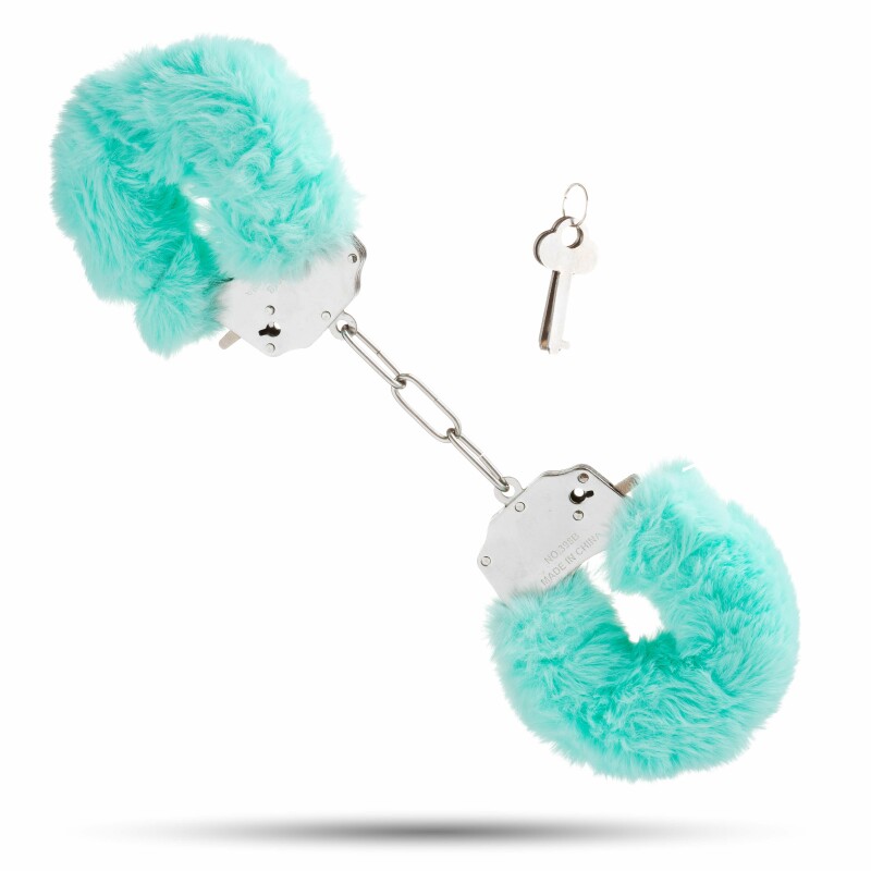 Металеві наручники з м'яким хутром S&amp;M CuffS, м'ятний NO TABOO