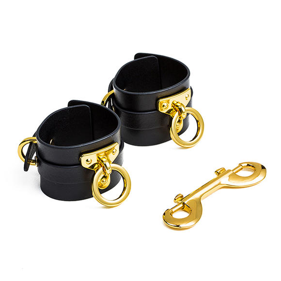 Наручники UPKO Handcuffs італійська шкіра, чорні - Изображение 5