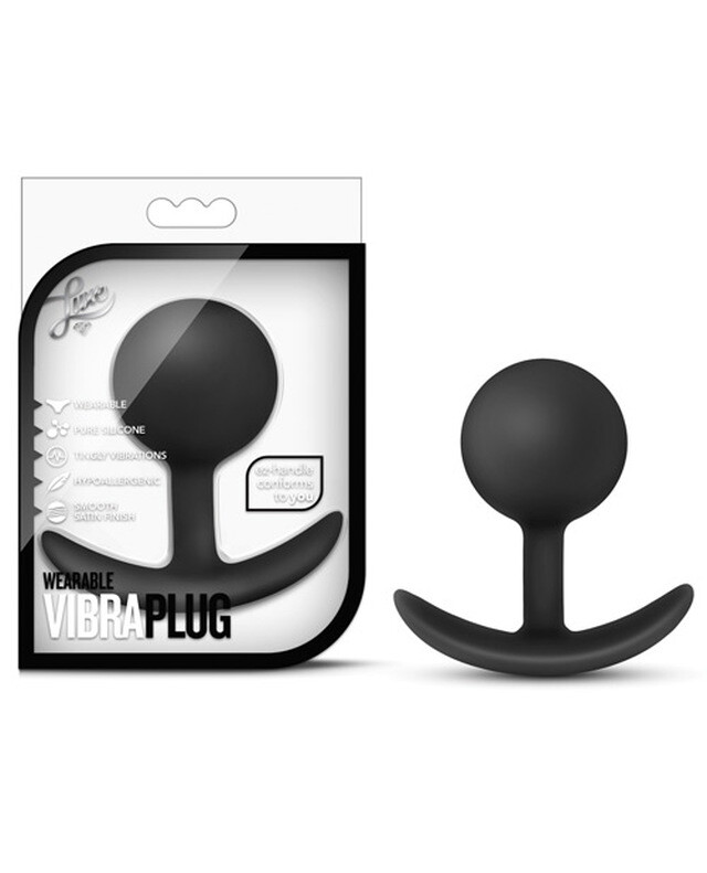 Анальний плагіат зі зміщеним центром тяжіння LUXE WEARABLE VIBRA PLUG BLACK