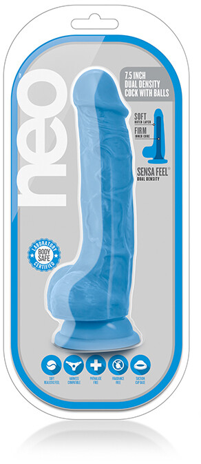 Фаллоимитатор NEO 7.5INCH DUAL DENSITY COCK W. BALLS - Изображение 1