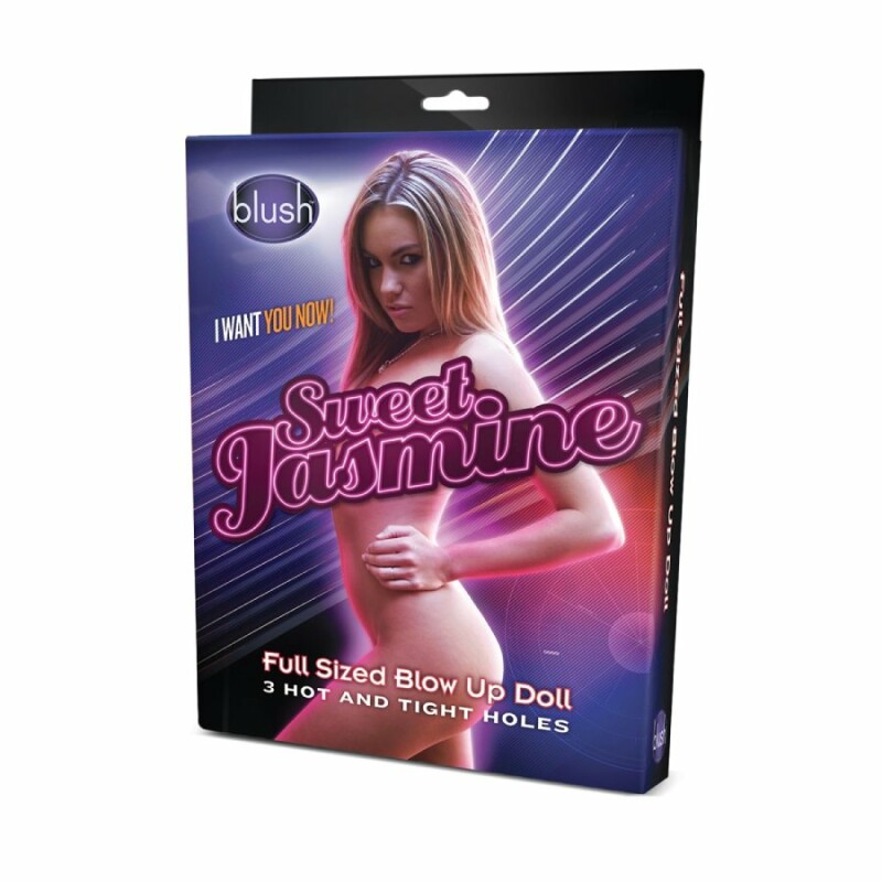Секс-лялька Blush Sweet Jasmine з трьома отворами, бежева, 165 см