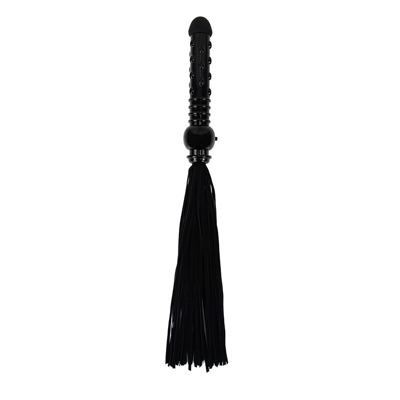 Флоггер (плетка) вибратор SUEDE BLACK Flogger Roomfun (без вибро)