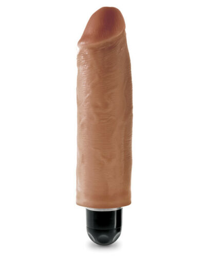 Вибратор KING COCK 6 VIBRATING STIFFY TAN - Зображення 1