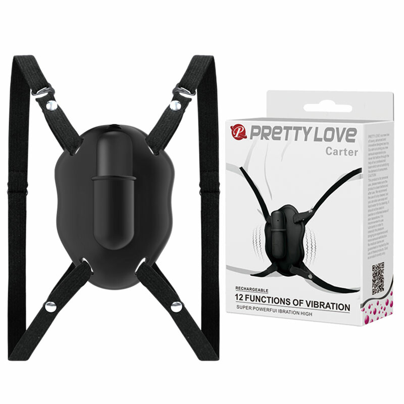 Вібратор для клітора Pretty Love Carter на трусиках, чорний, 6 х 1.9 см