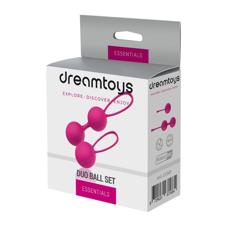 Вагінальні кульки Dream Toys Duo Ball Set силіконові, рожеві, 2 шт - Изображение 1
