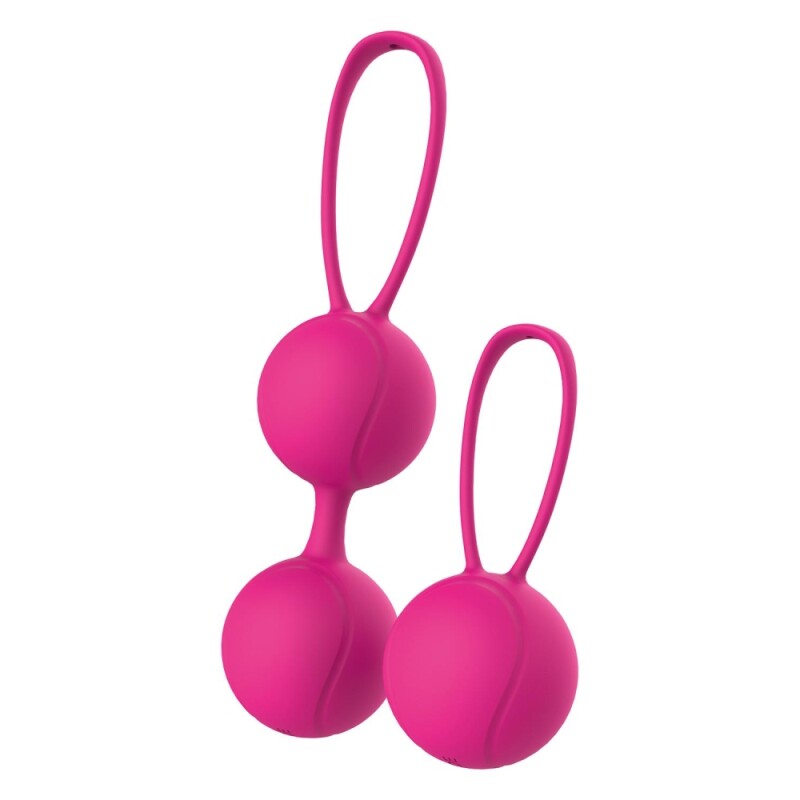 Вагінальні кульки Dream Toys Duo Ball Set силіконові, рожеві, 2 шт - Изображение 2