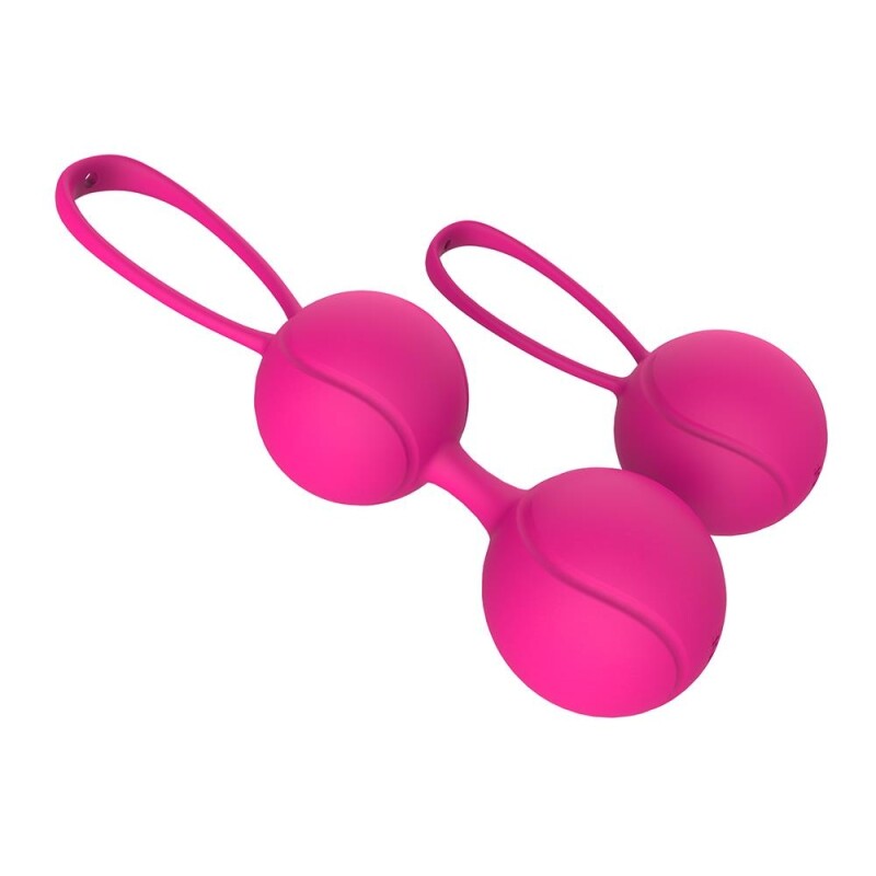 Вагінальні кульки Dream Toys Duo Ball Set силіконові, рожеві, 2 шт - Изображение 3