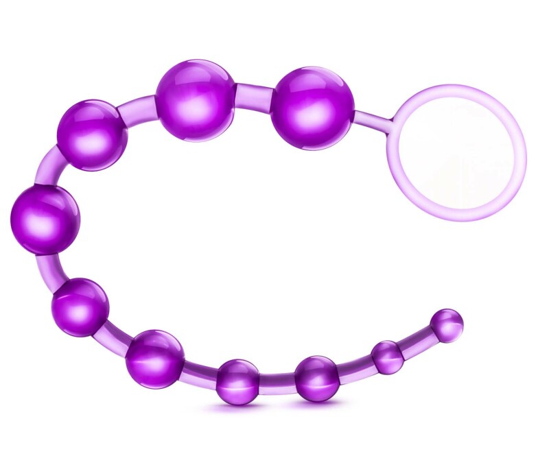Анальний ланцюжок Blush Basic Beads фіолетовий, 32.3 х 2.3 см