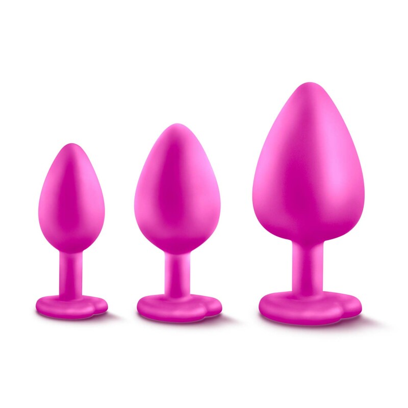 Анальна пробка, М, рожева LUXE BLING PLUGS - Зображення 3