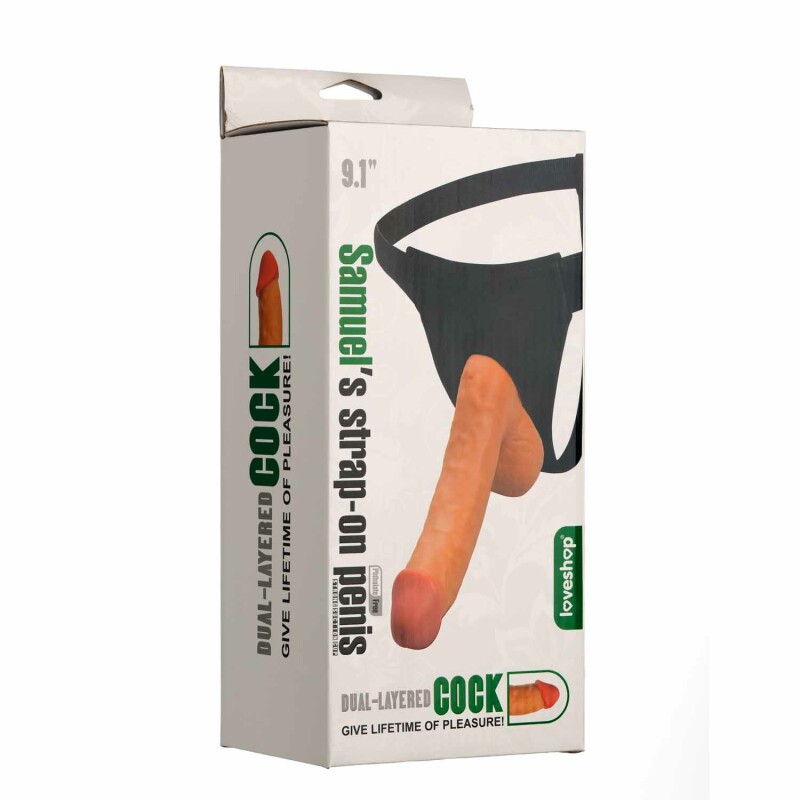 Страпон реалістичний Cock with Balls 18 см діаметр-4 см. - Зображення 6