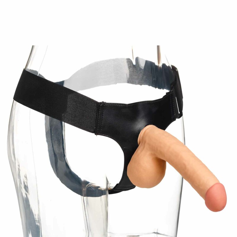 Страпон реалістичний Cock with Balls 18 см діаметр-4 см.
