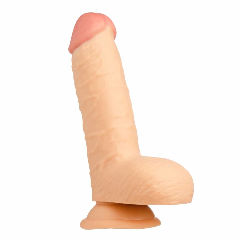 Страпон реалістичний потовщений Cock with Balls 18.5 см діаметр-4,5 см. - Зображення 3