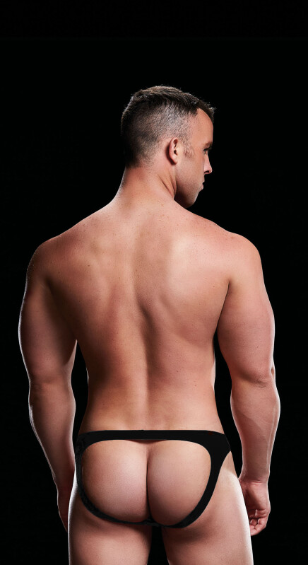 Труси чоловічі з відкритою попою (джоки) LOW-RISE BRIEF-BLACK, M / L - Зображення 1