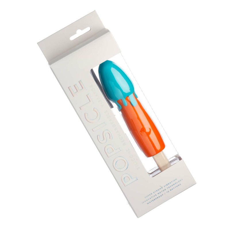 Вибратор мороженое оранжевое, POPSICLE RECHARGEABLE VIBE - Зображення 1