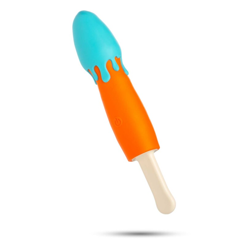 Вибратор мороженое оранжевое, POPSICLE RECHARGEABLE VIBE