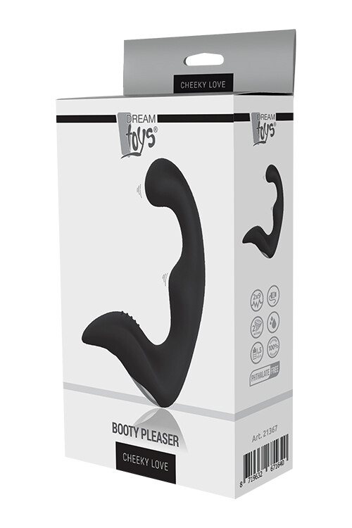 Вібромасажер простати Dream Toys Booty Pleaser рельєфний, чорний, 13.5 х 3 см - Изображение 1