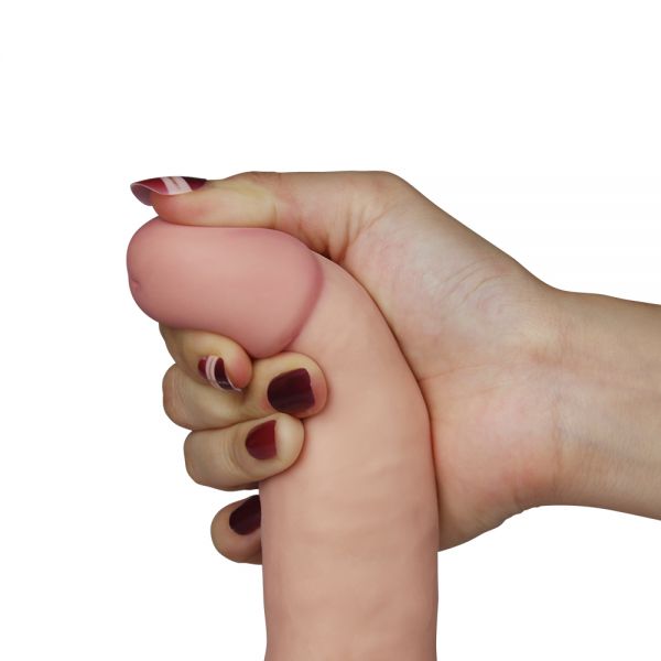 Вібратор реалістичний на присосці та з пультом Lovetoy бежевий, 18 см х 3.7 см - Изображение 3