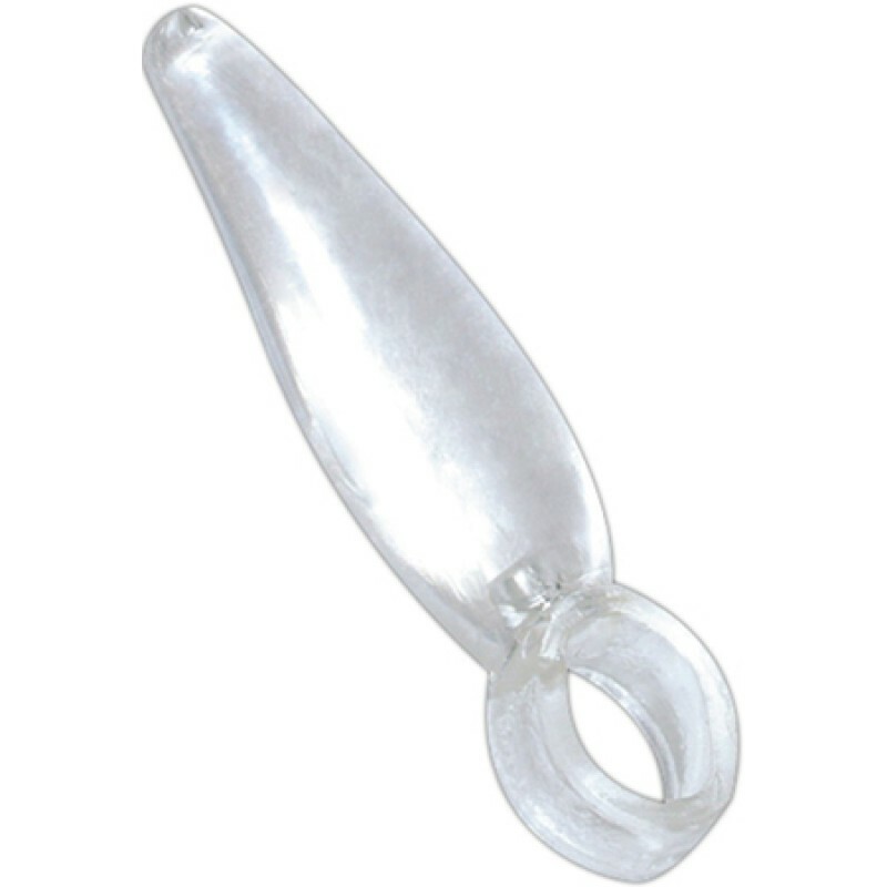 Анальна пробка маленька Butt Plug Anal Finger прозора, 1.5 см х 6.8 см