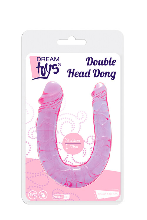 Фалоімітатор Dreamtoys All Time Favorites Double Head Dong для подвійного проникнення, фіолетовий, 24.5 х 3 см - Зображення 1