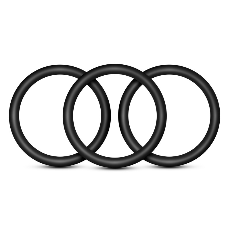 Набір ерекційних кілець 3шт PERFORMANCE VS3 COCK RINGS large BLACK - Изображение 1
