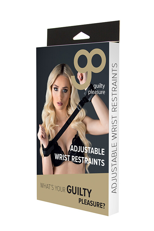 Наручники Guilty Pleasure, з екошкіри, чорні - Зображення 2